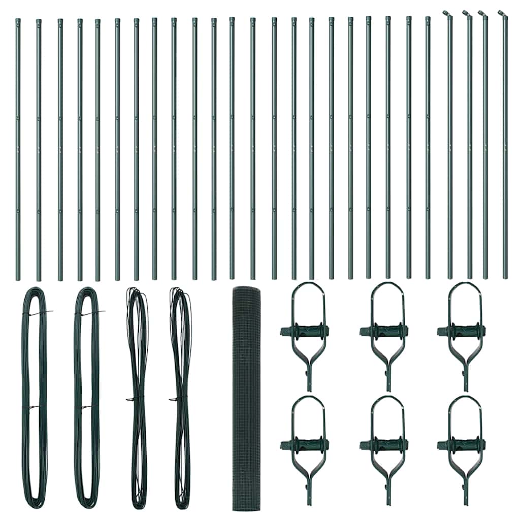 Fence Post Green 50 x 1.2 m (12 x 12 mm mesh) Steel and PVC