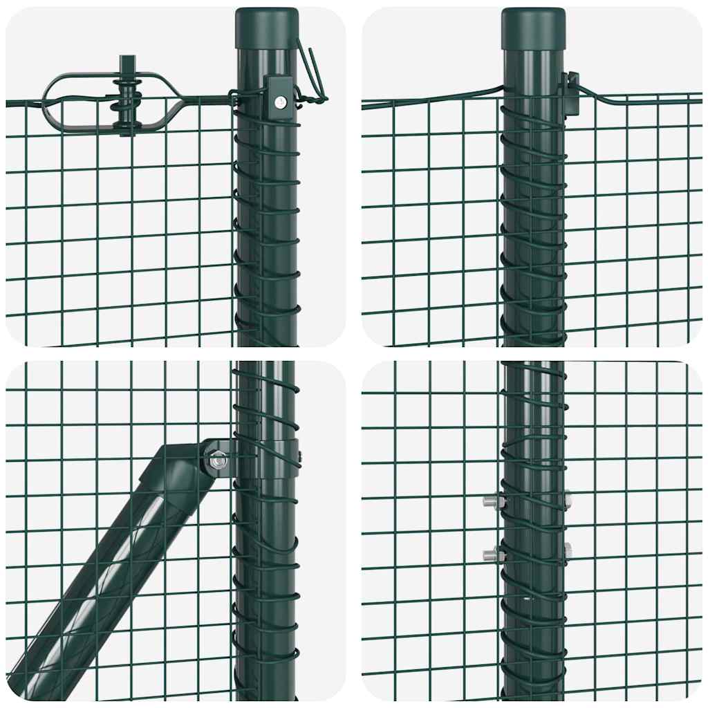 Fence Post Green 50 x 1.2 m (16 x 16 mm mesh) Steel and PVC