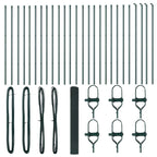 Fence Post Green 50 x 1.2 m (25 x 25 mm mesh) Steel and PVC