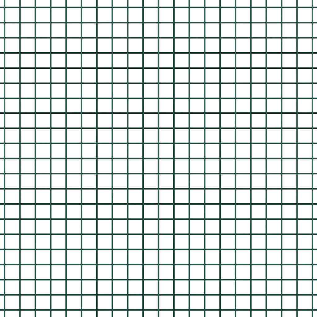 Fence Post Green 50 x 1.5 m (12 x 12 mm mesh) Steel and PVC