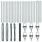 Fence Post Green 50 x 1.5 m (12 x 12 mm mesh) Steel and PVC