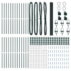 Fence Post Green 50 x 1.5 m (12 x 12 mm mesh) Steel and PVC