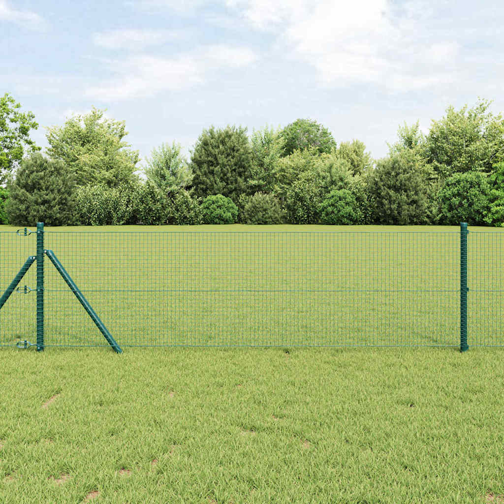 Fence Post Green 100 x 0.4 m (19 x 19 mm mesh) Steel and PVC