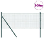 Fence Post Green 100 x 0.5 m (19 x 19 mm mesh) Steel and PVC