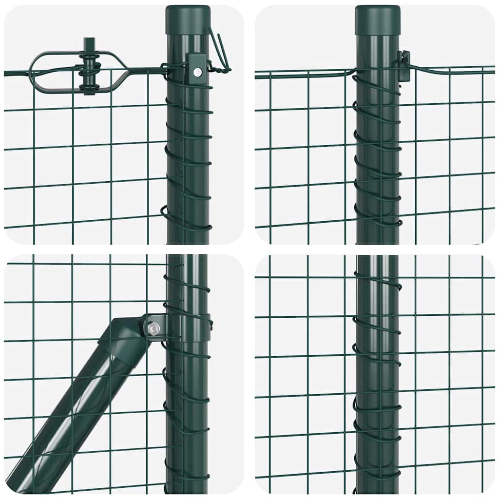 Fence Post Green 100 x 0.6 m (25 x 25 mm mesh) Steel and PVC