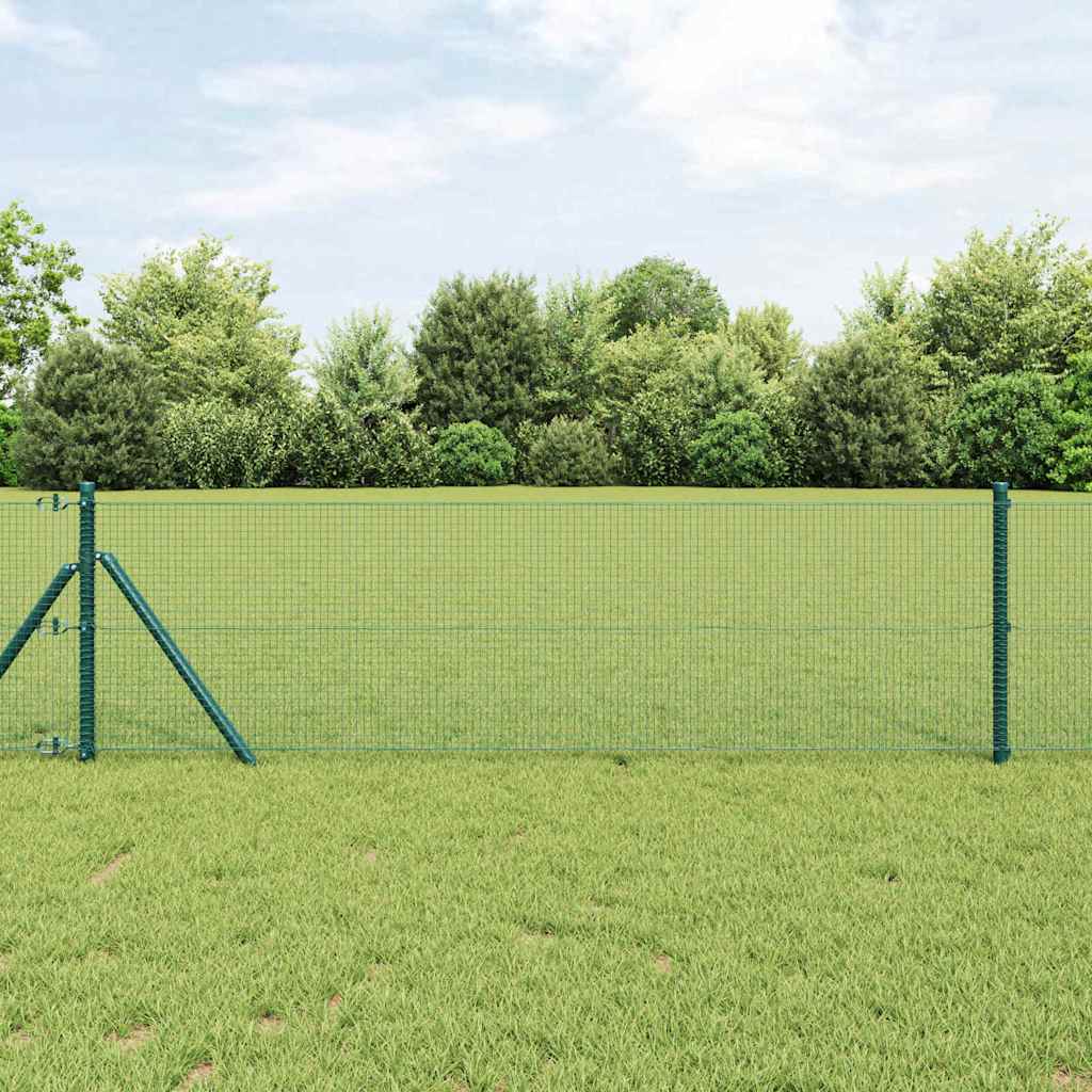 Fence Post Green 100 x 0.8 m (16 x 16 mm mesh) Steel and PVC