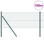 Fence Post Green 100 x 0.8 m (25 x 25 mm mesh) Steel and PVC
