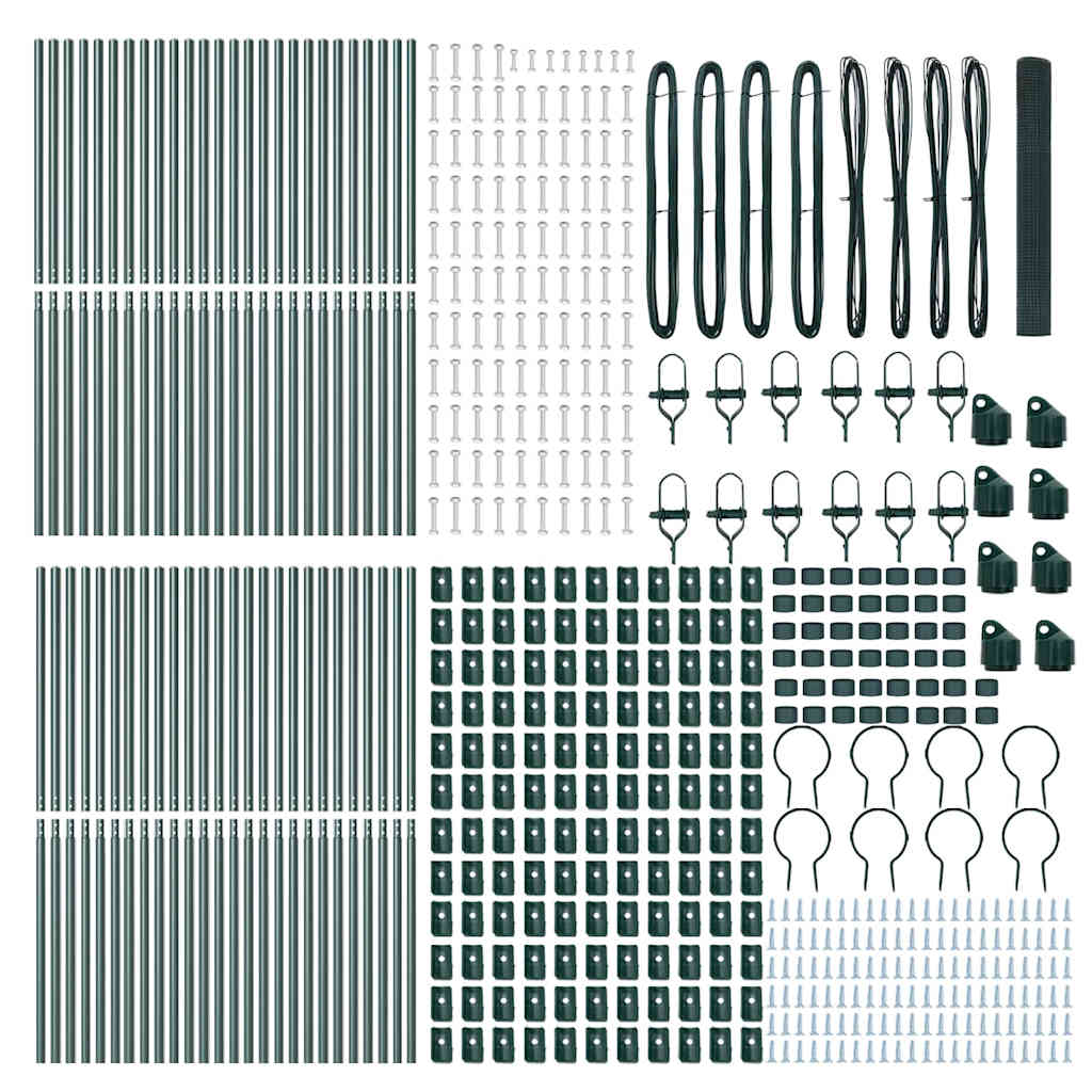 Fence Post Green 100 x 1 m (12 x 12 mm mesh) Steel and PVC