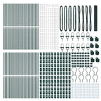 Fence Post Green 100 x 1 m (12 x 12 mm mesh) Steel and PVC