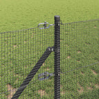 Fence Post Grey 10 x 0.4 m (12 x 12 mm mesh) Steel and PVC