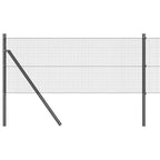 Fence Post Grey 10 x 0.4 m (12 x 12 mm mesh) Steel and PVC