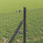 Fence Post Grey 10 x 0.4 m (16 x 16 mm mesh) Steel and PVC