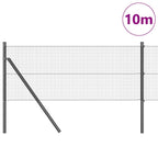Fence Post Grey 10 x 0.4 m (16 x 16 mm mesh) Steel and PVC