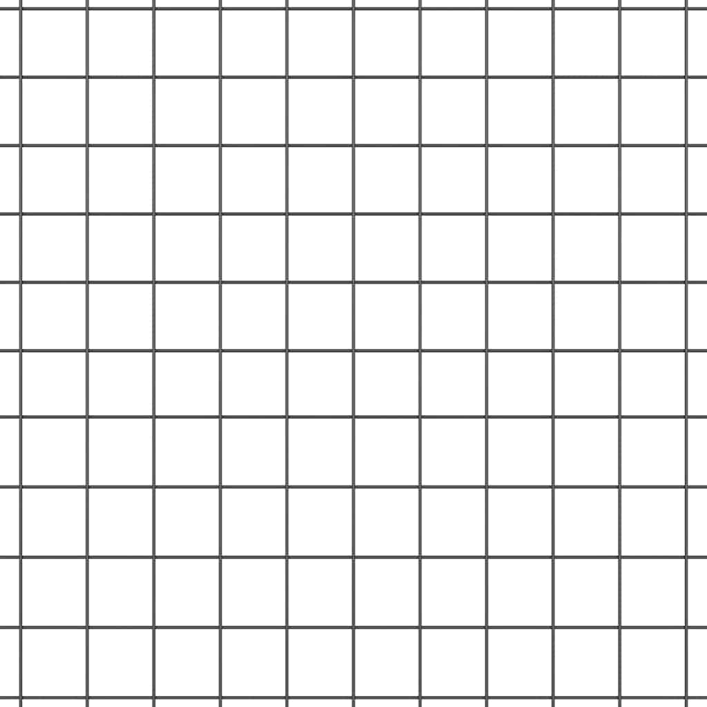 Fence Post Grey 10 x 0.4 m (25 x 25 mm mesh) Steel and PVC