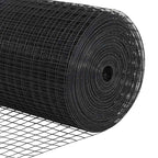 Fence Post Grey 10 x 0.4 m (25 x 25 mm mesh) Steel and PVC