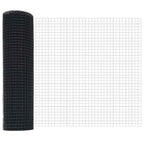 Fence Post Grey 10 x 0.4 m (25 x 25 mm mesh) Steel and PVC
