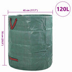 Garden Waste Bags 12 pcs Green 45 x 45 x 76 cm Polypropylene
