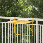 Hanging Balcony Table Folding Mustard 60 x 39 x 65 cm Steel