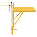 Hanging Balcony Table Folding Mustard 60 x 39 x 65 cm Steel