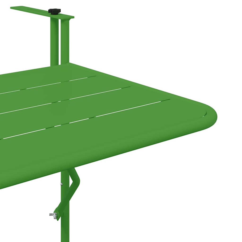Hanging Balcony Table Folding Green 60 x 39 x 65 cm Steel