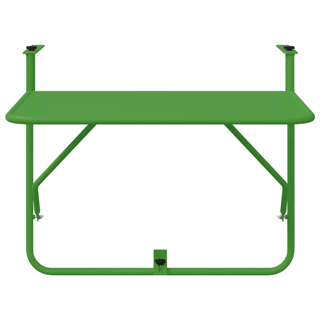 Hanging Balcony Table Folding Green 60 x 39 x 65 cm Steel