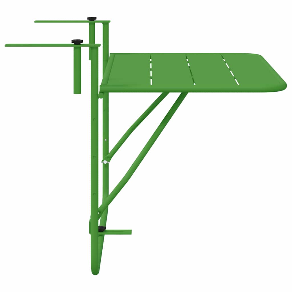 Hanging Balcony Table Folding Green 60 x 39 x 65 cm Steel