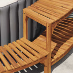 Round Outdoor Hot Tub Surround Brown 252 x 112 x 55.5 cm