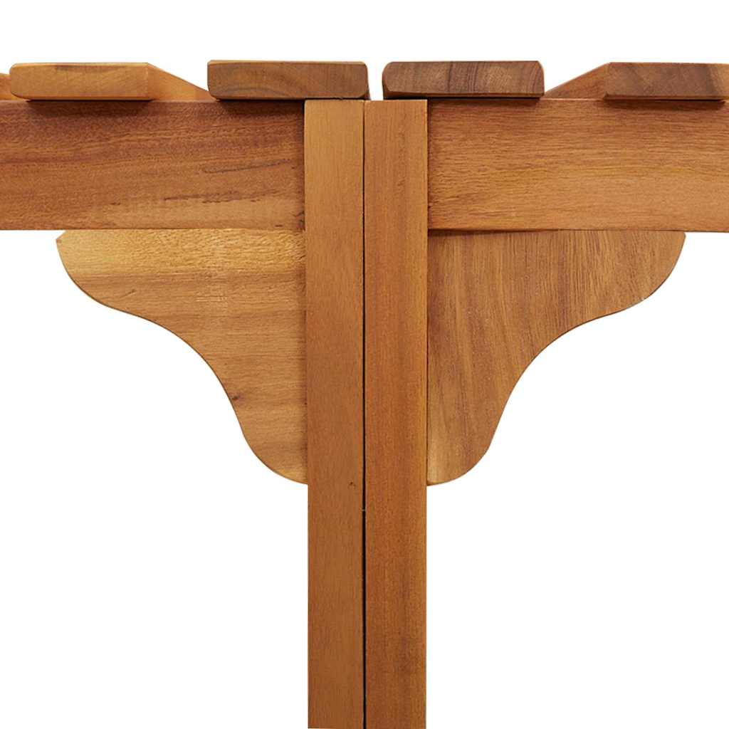 Round Outdoor Hot Tub Surround Brown 272 x 120 x 55.5 cm