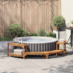 Round Outdoor Hot Tub Surround Brown 272 x 120 x 55.5 cm