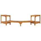 Round Outdoor Hot Tub Surround Brown 272 x 120 x 55.5 cm