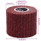Sanding Rollers 3 pcs Red 12 x 12 x 10 cm Synthetic Fibre