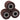 Sanding Rollers 3 pcs Brown 12 x 12 x 10 cm Synthetic fibre