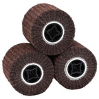 Sanding Rollers 3 pcs Brown 12 x 12 x 10 cm Synthetic Fibre