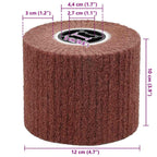 Sanding Rollers 3 pcs Brown 12 x 12 x 10 cm Synthetic Fibre