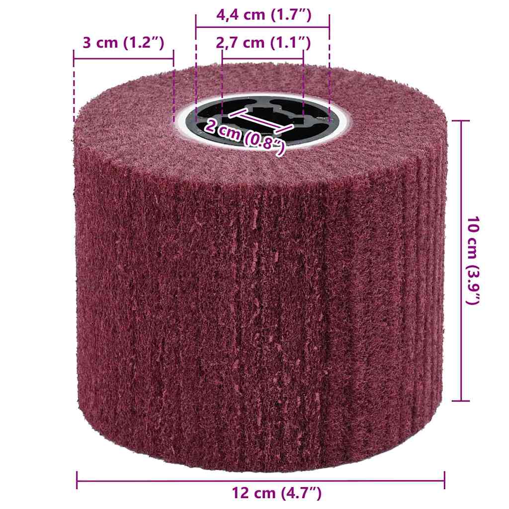 Sanding Rollers 3 pcs Red 12 x 12 x 10 cm Synthetic Fibre