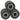 Sanding Rollers 3 pcs Black 12 x 12 x 10 cm Synthetic fibre
