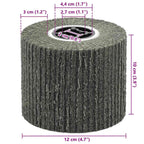 Sanding Rollers 3 pcs Black 12 x 12 x 10 cm Synthetic Fibre