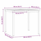 DiningTable Brown 90 x 90 x 75 cm Solid Teak Wood