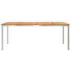DiningTable Brown 200 x 90 x 75 cm Solid Acacia Wood