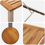 Sun Lounger Oil Natural 205 x 53 x 100 cm Solid Acacia Wood