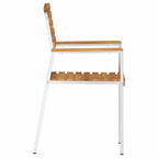 Garden Chair 2 pcs Oil Natural Solid Acacia Wood