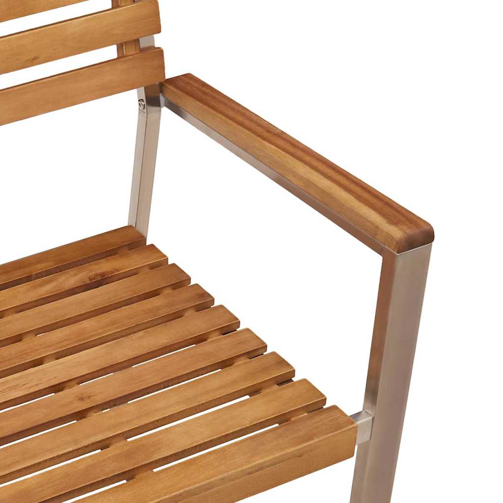 Garden Chair 4 pcs Oil Natural Solid Acacia Wood