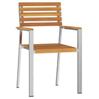 Garden Chair 4 pcs Oil Natural Solid Acacia Wood