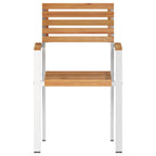 Garden Chair 4 pcs Oil Natural Solid Teak Wood