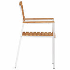 Garden Chair 4 pcs Oil Natural Solid Teak Wood