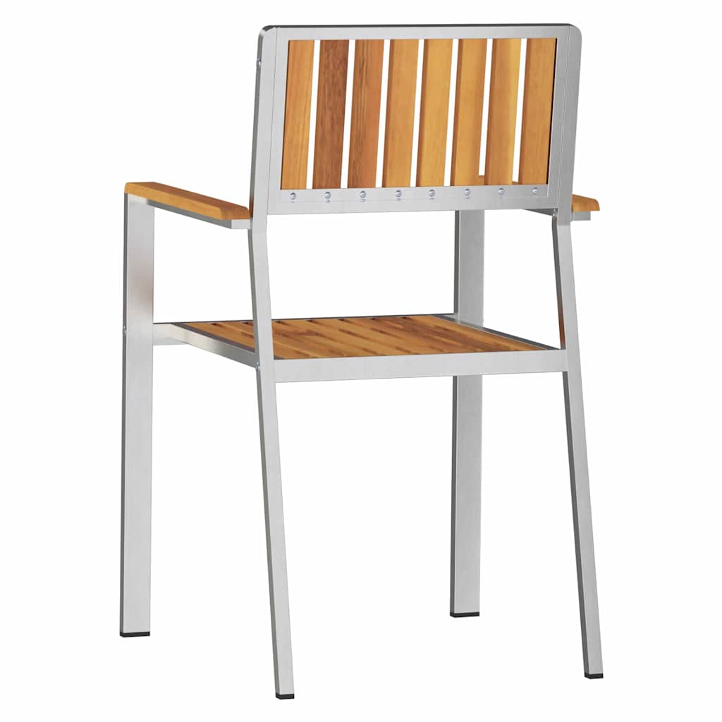 Garden Chair 4 pcs Brown 56 x 54.5 x 87 cm Solid Acacia Wood