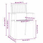 Garden Chair 4 pcs Brown 56 x 54.5 x 87 cm Solid Acacia Wood