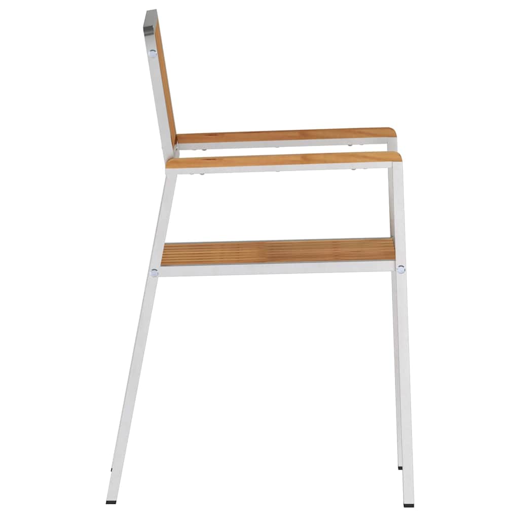 Garden Chair 4 pcs Brown 56 x 54.5 x 87 cm Solid Teak Wood