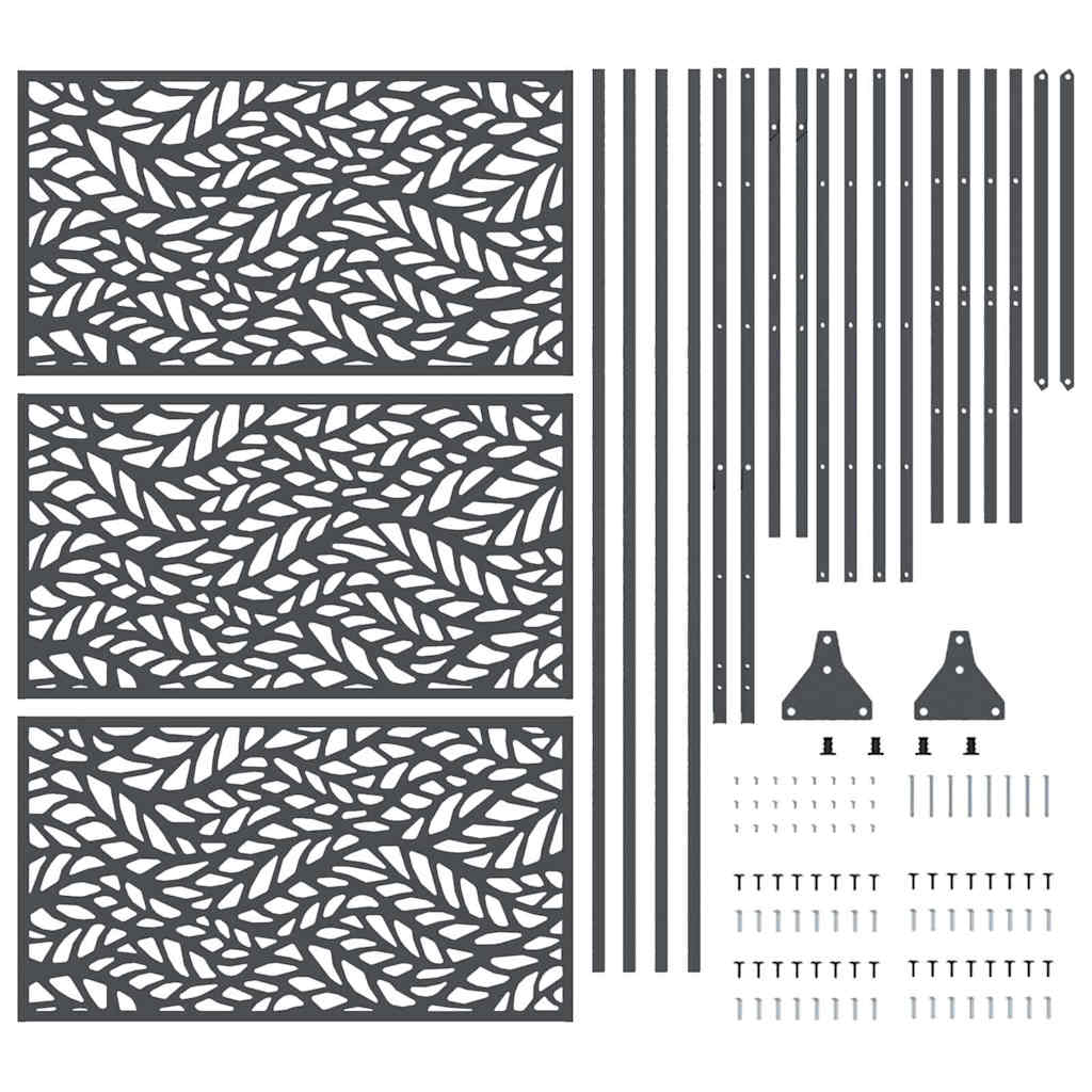 Privacy Screen Anthracite 100 x 50 x 180 cm Steel