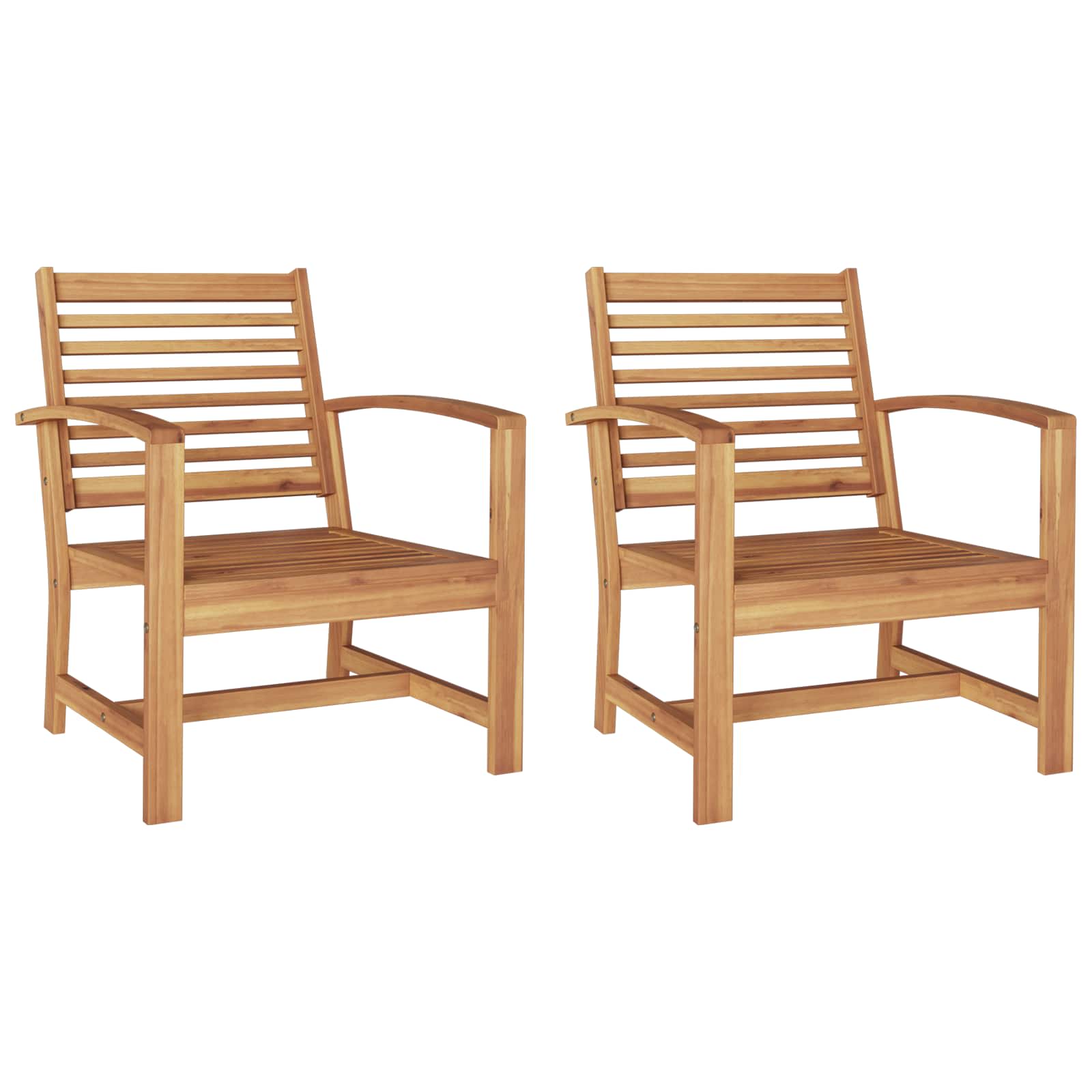 Chair 2 pcs Brown 65 x 60 x 76.5 cm Solid Teak Wood